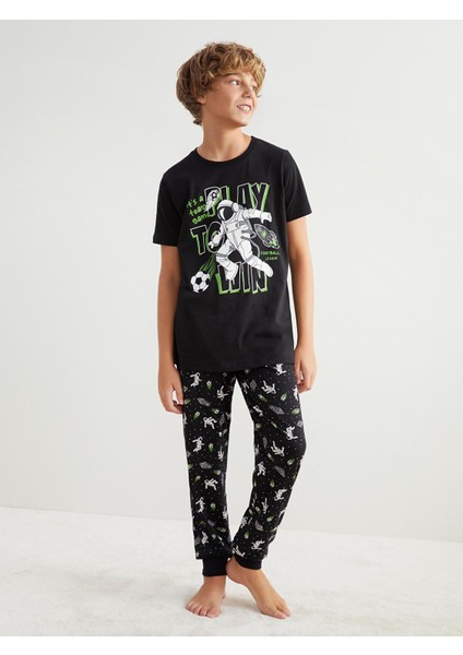 Yeni Sezon Bisiklet Yaka Erkek Çocuk Pijama Takımı fiyatları