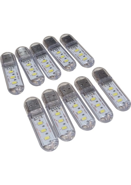 10 Adet Taşınabilir Mini USB LED Lamba Işık Gece Okuma Lambası Kamp Stick LED