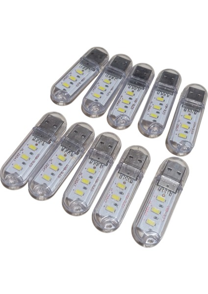 10 Adet Taşınabilir Mini USB LED Lamba Işık Gece Okuma Lambası Kamp Stick LED modelleri