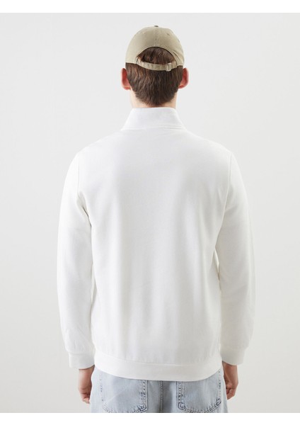 Yeni Sezon Dik Yaka Uzun Kollu Baskılı Erkek Sweatshirt fırsatları