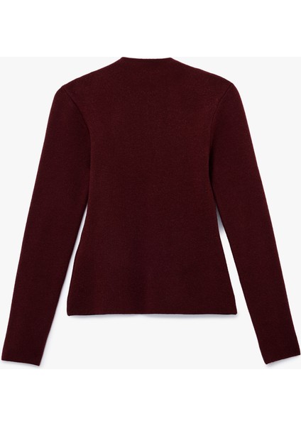 Hafif Dik Yaka Uzun Kollu Triko Kazak fiyatları