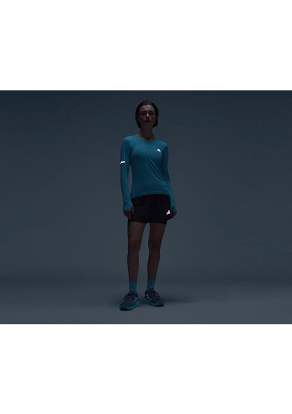 ADI365 Co Ls W Kadın Koşu Uzun Kollu Tişört KB9919 Mavi