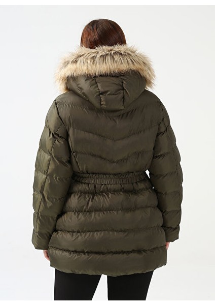 Haki Kadın Kürklü Mont 22KSL6022 fırsatları