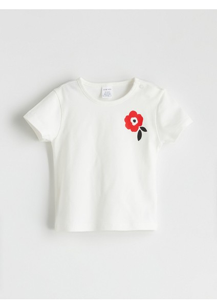 Yeni Sezon Çiçekli Kız Bebek Tişört ve Şort Etek 2'li fiyatları