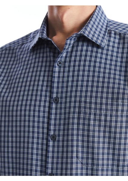 Yeni Sezon Regular Fit Uzun Kollu Ekose Gabardin Erkek Gömlek modelleri