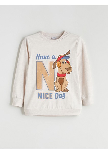 Yeni Sezon Baskılı Erkek Çocuk Pijama Üst