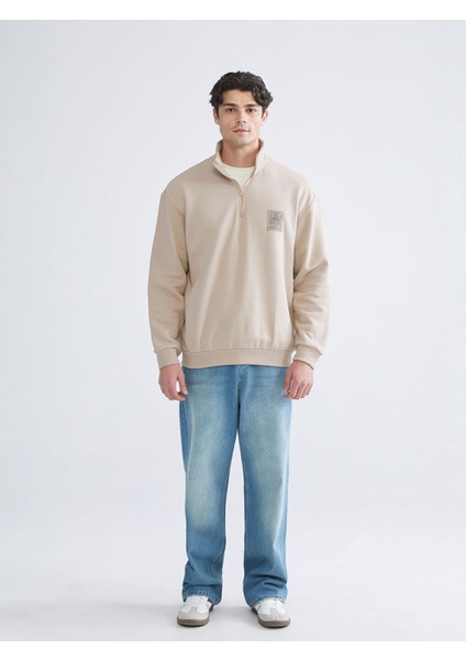 Yeni Sezon Fermuarlı Dik Yaka Uzun Kollu Erkek Sweatshirt fiyatları