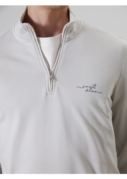 Yeni Sezon Dik Yaka Erkek Sweatshirt modelleri