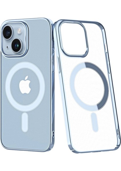 Newface iPhone 14 Plus Kılıf Element Magneticsafe Sert Kapak - Sierra Blue