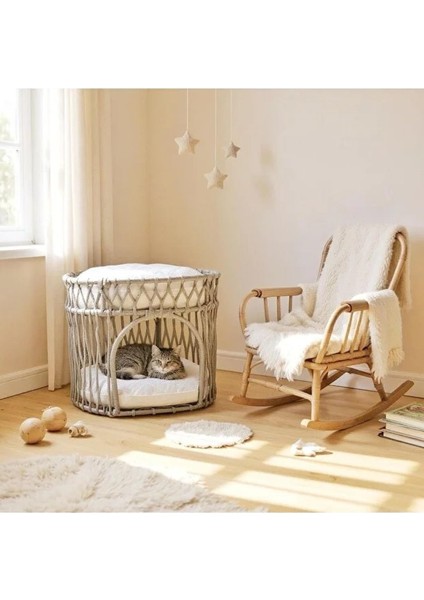 Çift Katlı Kedi Yatağı Kedi Ranzası, Iskandinav Kedi Evi Gri fiyatları