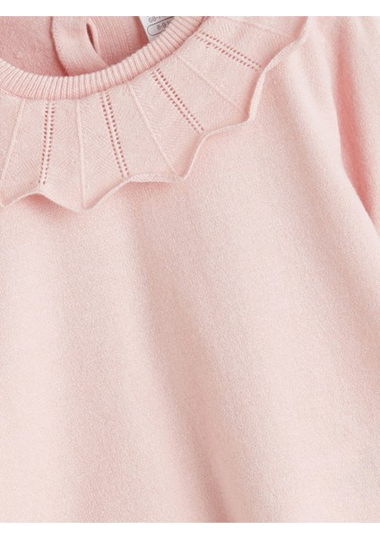 Yeni Sezon Bisiklet Yaka Kız Bebek Triko Kazak ve Pantolon 2'li modelleri