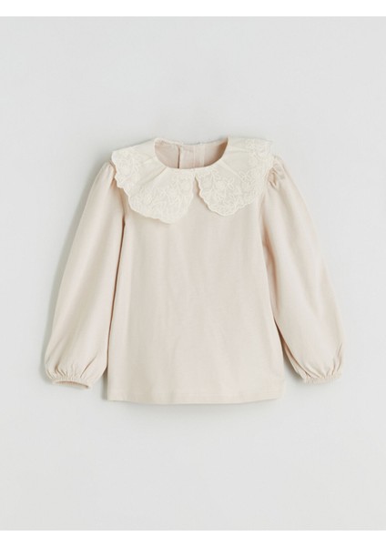 Yeni Sezon Bebe Yaka Kız Bebek Bluz ve Pantolon 2'li Takım modelleri