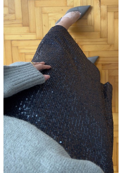 Pul Payetli Premium Etek- Füme modelleri