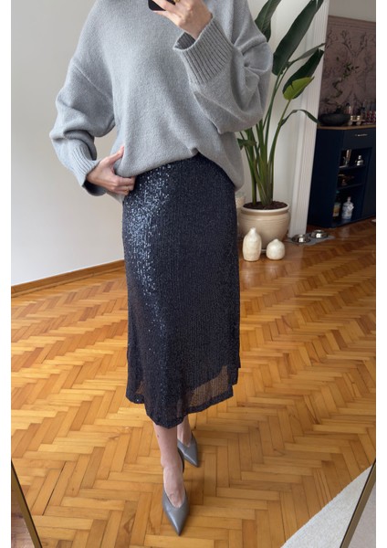 Pul Payetli Premium Etek- Füme indirimleri