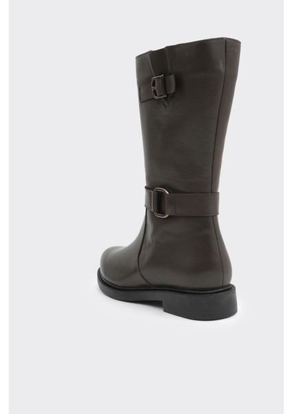 Hakiki Deri Düz Taban Kadın Çizme modelleri