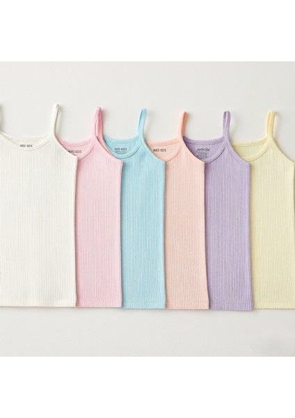 Kız Çocuk 6'lı Kaşkorse Ip Askılı Atlet