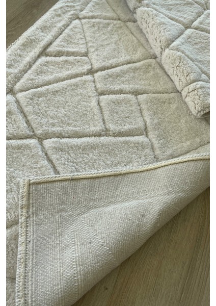 Yumuşak Dokulu, Su Emici, Pamuklu Banyo Paspas Seti, 2'li, 60X100 ve 50X60 fiyatları