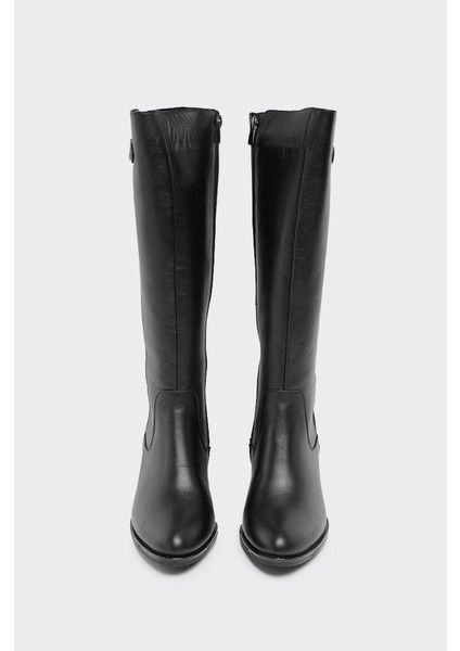 Hakiki Deri Fermuarlı Kadın Çizme modelleri