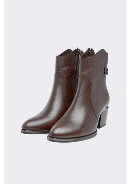 Fermuarlı Hakiki Deri Kadın Bot fiyatları