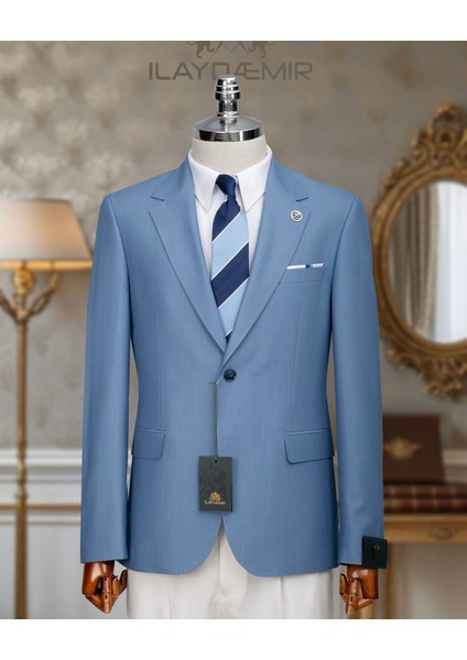 Mavi Renk Blazer Erkek Ceket