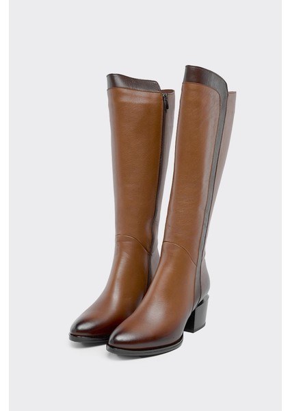 Hakiki Deri Kalın Topuklu Kadın Çizme fiyatları
