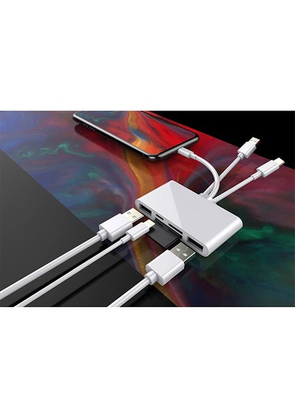 Ally 3 In1 Iphone+Usb C+ USB A Kamera Okuyucu Kart OKUYUCU-(1903) indirimleri