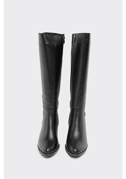 Hakiki Deri Fermuarlı Kadın Çizme modelleri