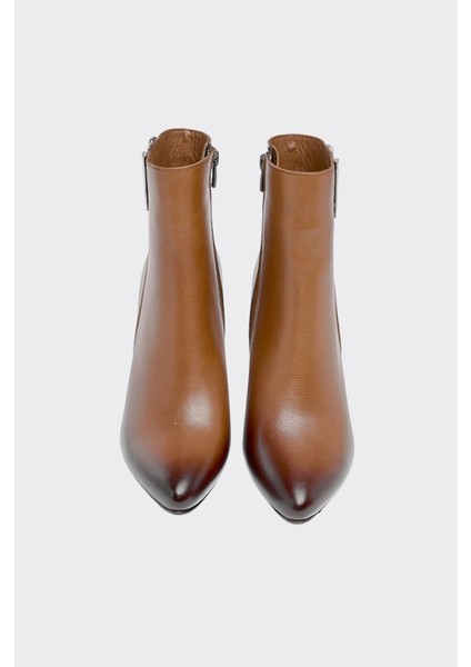 Klasik Hakiki Deri Fermuarlı Kadın Bot modelleri