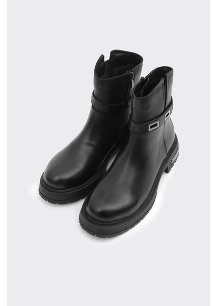 Fermuarlı Hakiki Deri Kadın Bot fiyatları