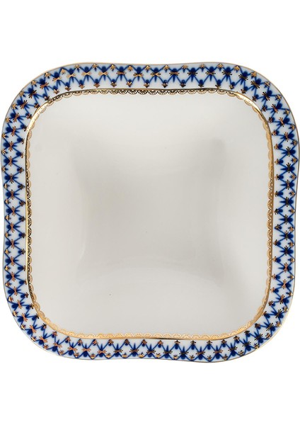 Cobalt Net Mavi Kare Porselen Kase fiyatları