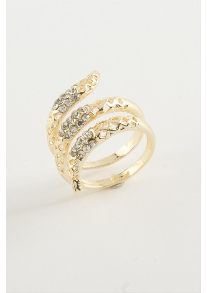 Wizard Yılan Taşlı Yüzük-Gümüş Rengi