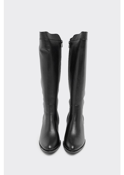 Hakiki Deri Kalın Topuklu Kadın Çizme modelleri