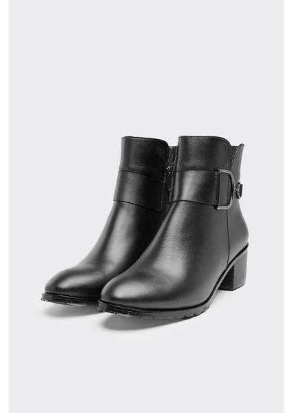 Tokalı Fermuarlı Hakiki Deri Kadın Bot fiyatları