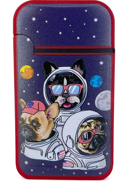 Cool Tasarım Jet Alev Çakmak - French Bulldog Astronaut