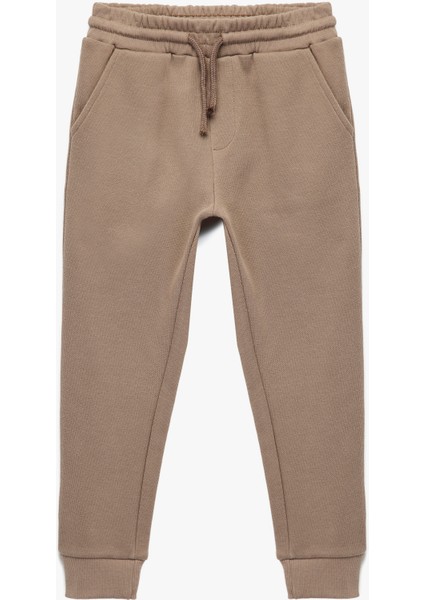 Pamuklu Cepli Beli Bağlamalı Jogger Eşofman Altı