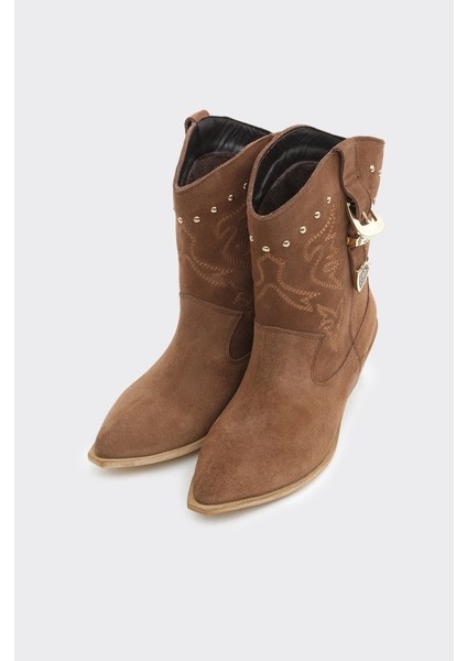 Hakiki Deri Kadın Western Bot fiyatları