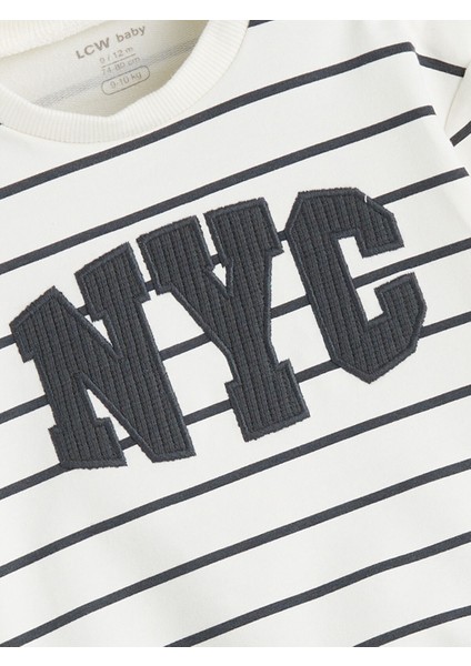 Yeni Sezon Bisiklet Yaka Nakışlı Erkek Bebek Sweatshirt fiyatları