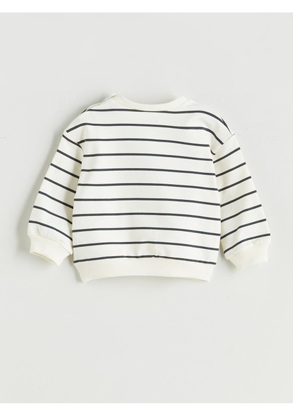 Yeni Sezon Bisiklet Yaka Nakışlı Erkek Bebek Sweatshirt fırsatları