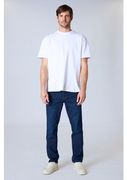 Nevada 807-08 Zift Haki Rahat Kalıp Likralı Erkek Kot Pantolon Koyu Lacivert fiyatları