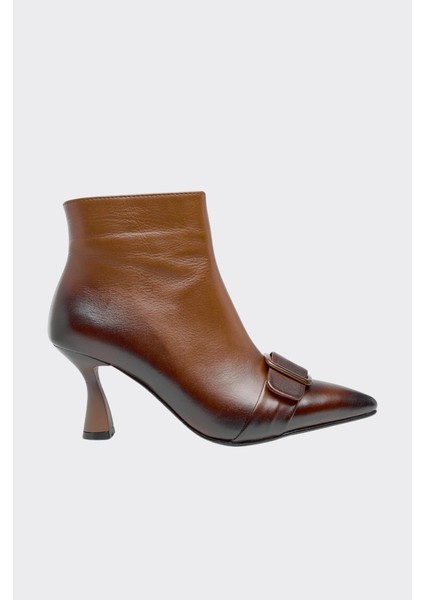 Tokalı Hakiki Deri Kadın Bot