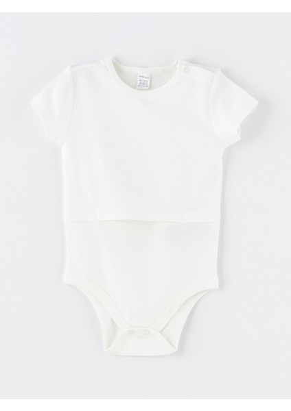 Yeni Sezon Bisiklet Yaka Kısa Kollu Basic Erkek Bebek Çıtçıtlı Bodysuit fiyatları