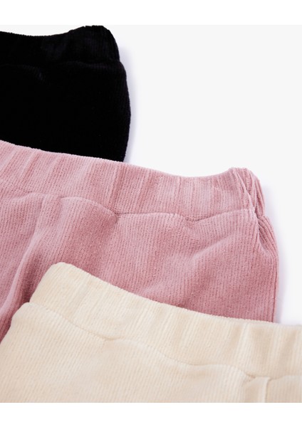 Beli Lastikli 3^lü Basic Tayt Seti