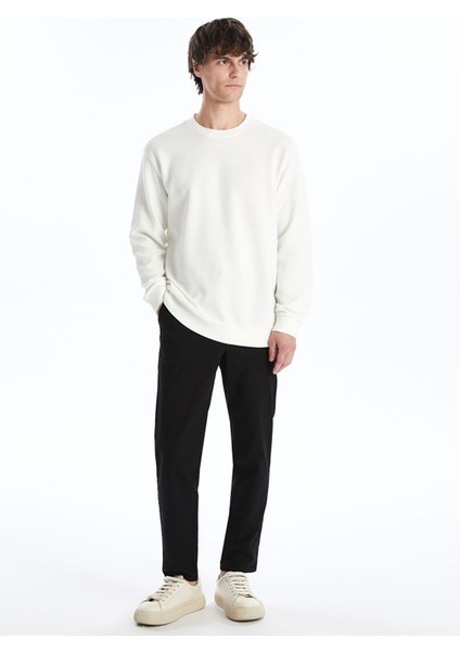 Yeni Sezon Bisiklet Yaka Uzun Kollu Erkek Dokulu Sweatshirt modelleri