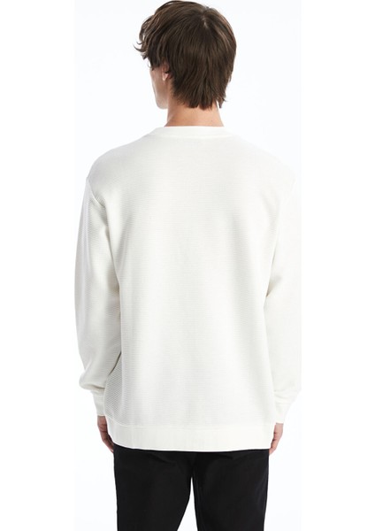 Yeni Sezon Bisiklet Yaka Uzun Kollu Erkek Dokulu Sweatshirt indirimleri