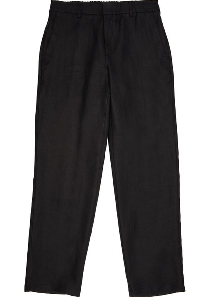 Siyah Keten Pantolon