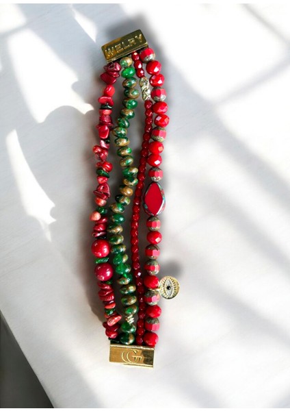 Carmen Stretchy 24 Ayar Altın Kaplama Doğal Taş Kadın Bileklik fırsatları