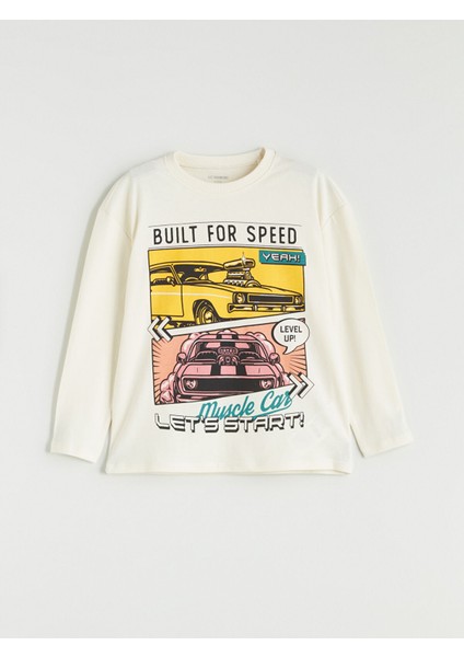Yeni Sezon Bisiklet Yaka Baskılı Erkek Çocuk Tişört 2'li indirimleri