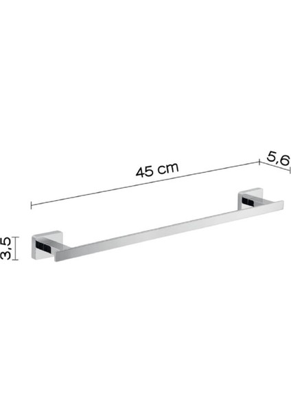 Atena Havluluk, Uzun, 45 cm - Krom indirimleri