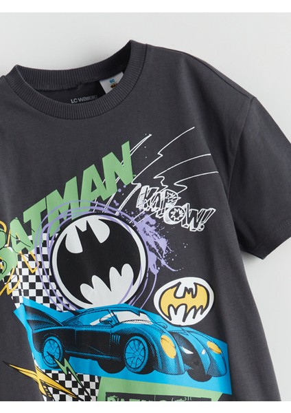 Yeni Sezon Bisiklet Yaka Batman Baskılı Erkek Çocuk Tişört modelleri
