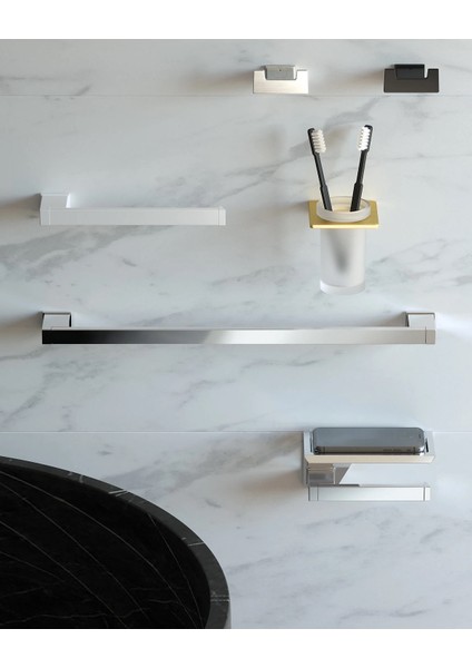 S-Cube Havluluk, Uzun, 49.7 cm - Krom modelleri